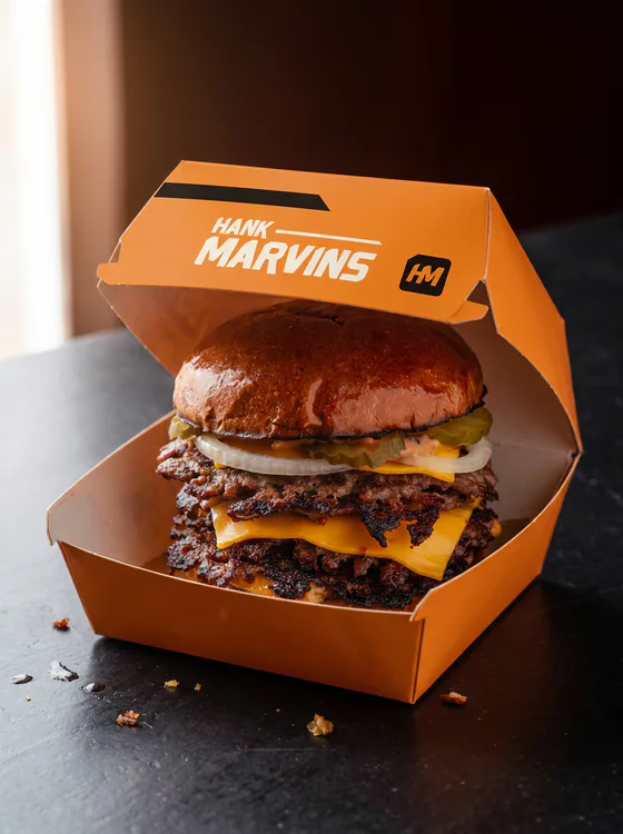 Burgers from Hank Marvins